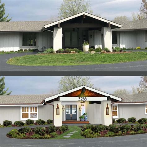 ranch style house exterior makeover